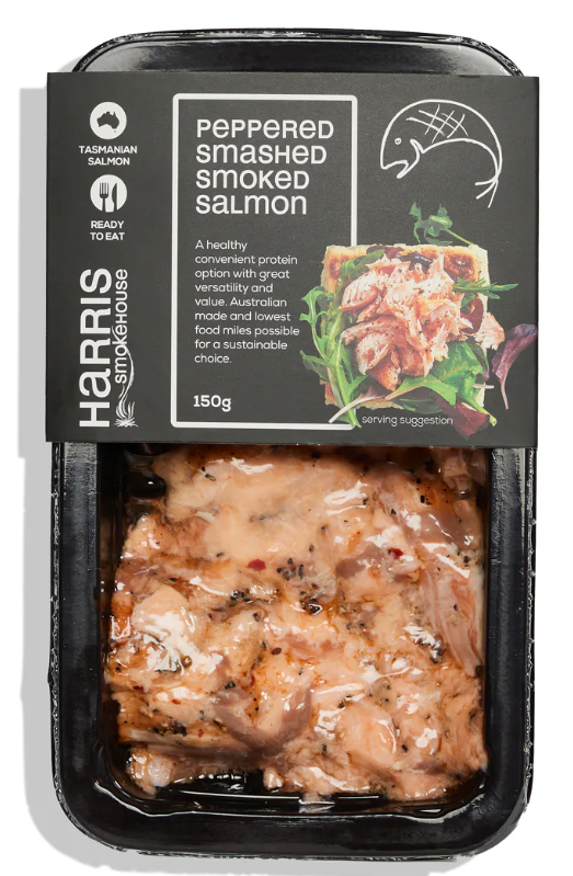 Peppered Smashed Salmon by Harris Smokehouse