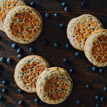 Load image into Gallery viewer, BLUEBERRY Crumpets (box of 30)
