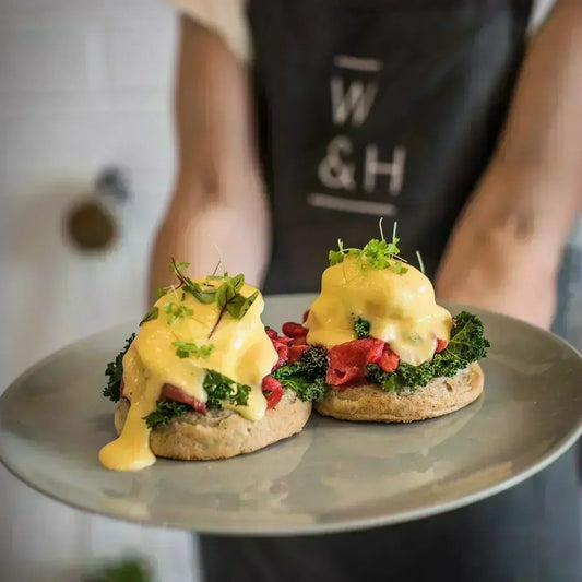 Eggs Benny + Crumpets