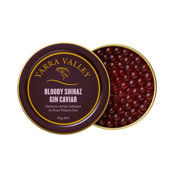 Bloody Shiraz Gin Caviar by Yara Valley (FREE mother of pearl spoon)