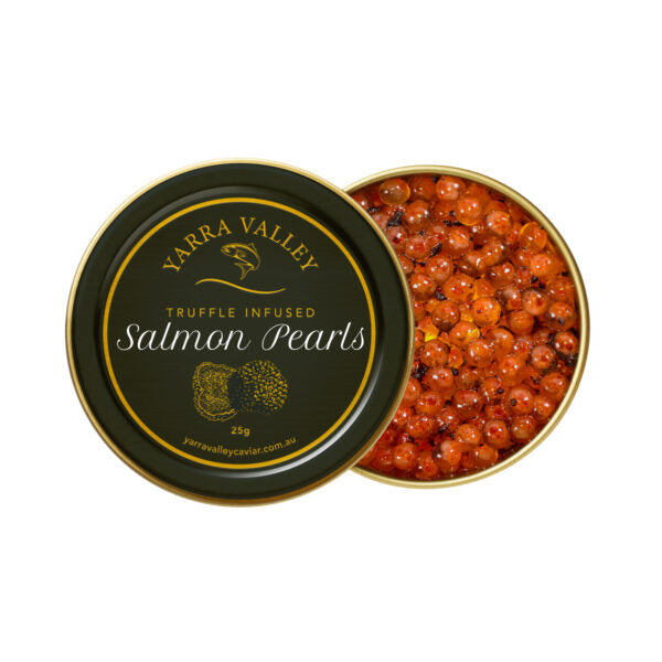 Truffle Infused Atlantic Salmon Pearls by Yara Valley (FREE mother of pearl spoon)