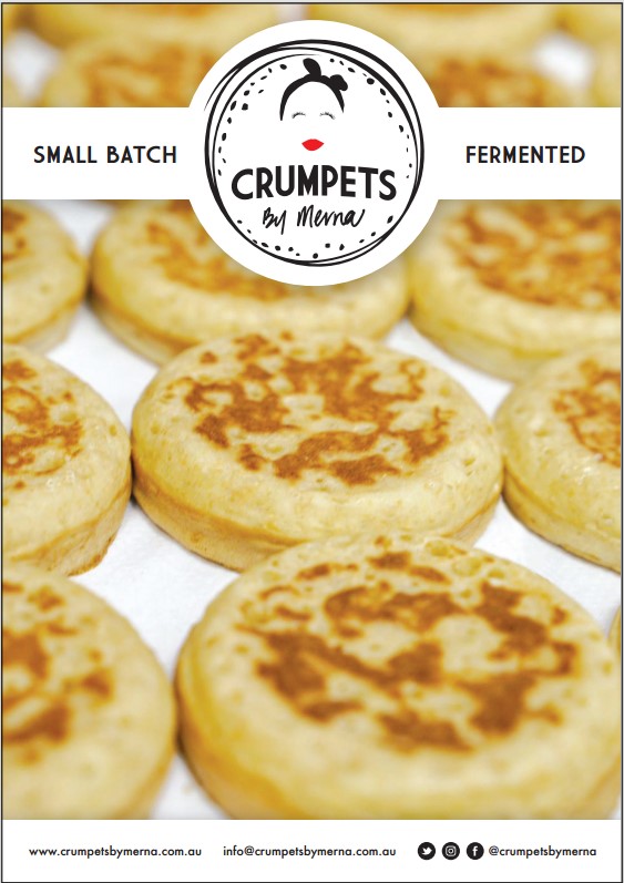 About Us: Crumpets by Merna Flyer