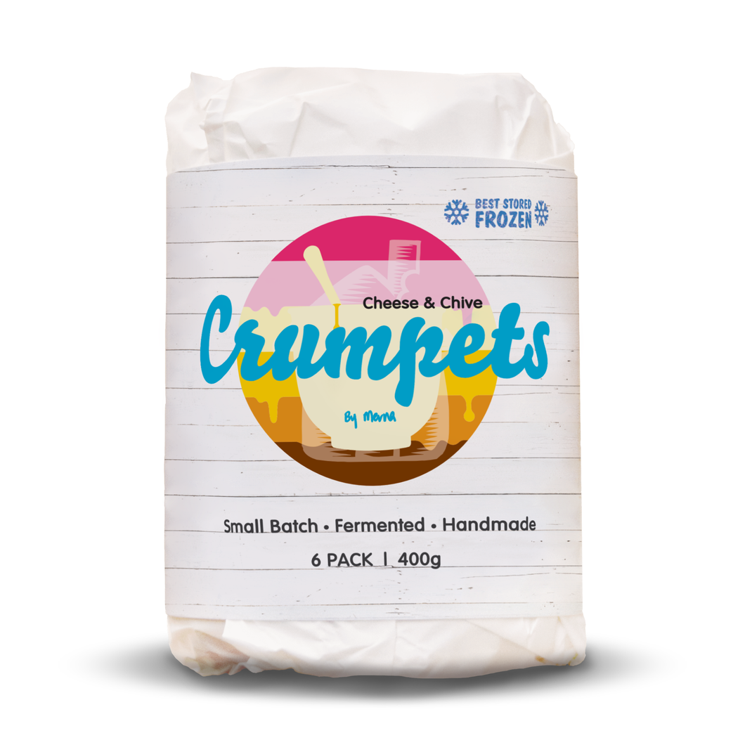 CHEESE & CHIVE Crumpets 6 Pack