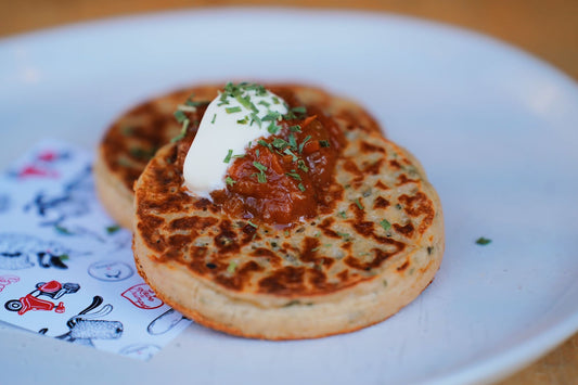 Cheese & Chives Crumpets (Box of 30) by Merna